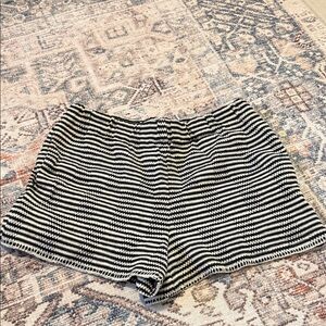 Z Supply Monochrome Striped High Waist Shorts
